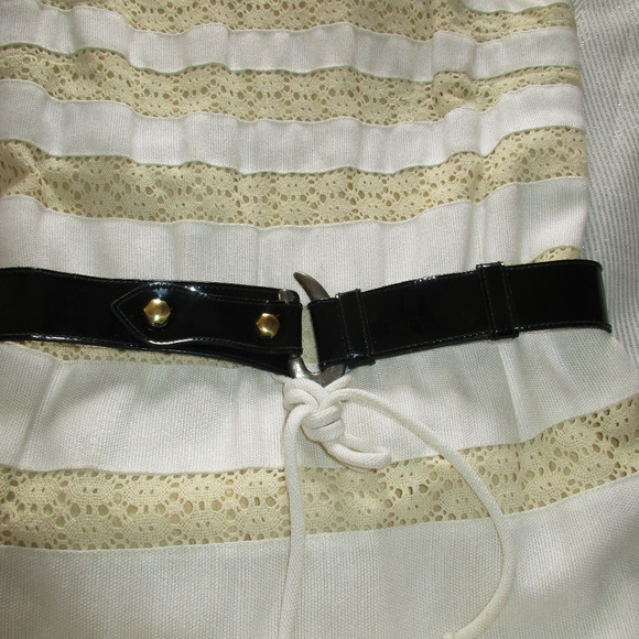 VTG ANN KLEIN CALDERON HOOK PATENT BELT 60\'S WOW main image 4